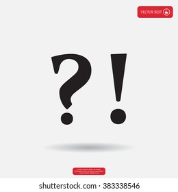 question and exclamation mark, vector illustration.