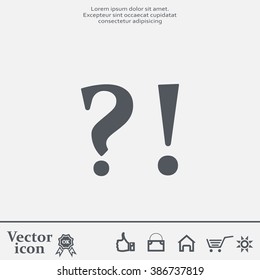 question and exclamation mark, vector illustration.