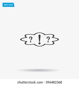 question and exclamation mark, vector illustration. Flat design style