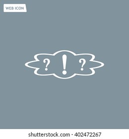 question and exclamation mark, vector illustration. Flat design style