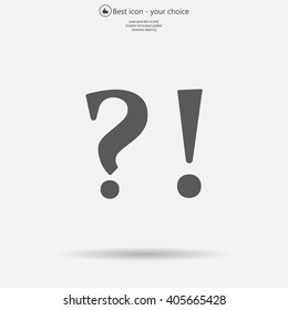 question and exclamation mark, vector illustration.