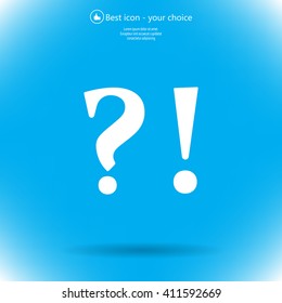 question and exclamation mark, vector illustration.