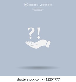 question and exclamation mark, vector illustration.