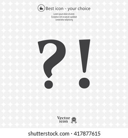 question and exclamation mark, vector illustration.