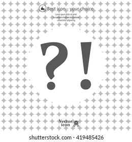 question and exclamation mark, vector illustration.