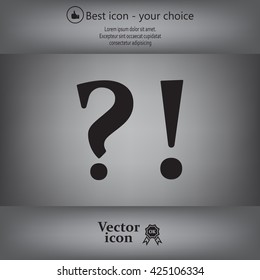 question and exclamation mark, vector illustration.