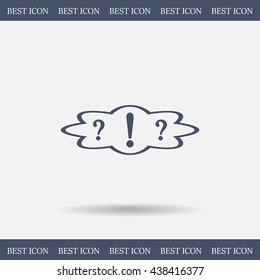 question and exclamation mark, vector illustration. Flat design style