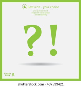 question and exclamation mark, vector illustration.