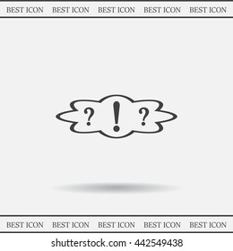 question and exclamation mark, vector illustration. Flat design style