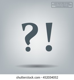 question and exclamation mark, vector illustration.