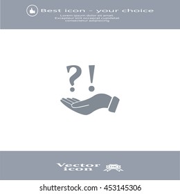 question and exclamation mark, vector illustration.