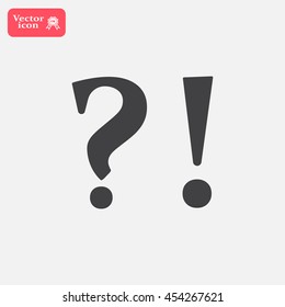 question and exclamation mark, vector illustration.