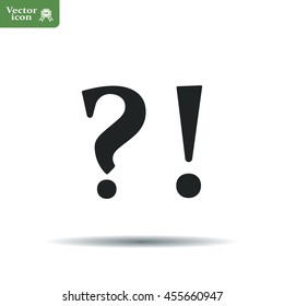 question and exclamation mark, vector illustration.