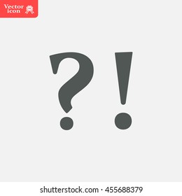 question and exclamation mark, vector illustration.