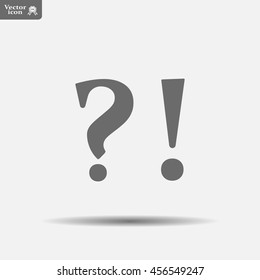 question and exclamation mark, vector illustration.