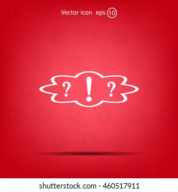 question and exclamation mark, vector illustration. Flat design style