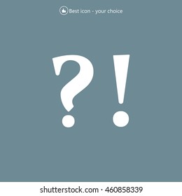 question and exclamation mark, vector illustration.