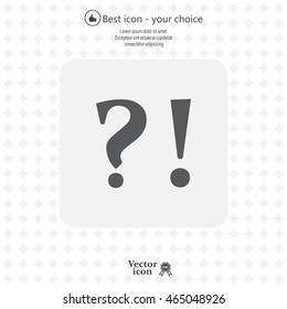 question and exclamation mark, vector illustration.