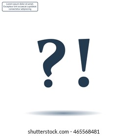 question and exclamation mark, vector illustration.