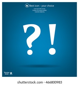 question and exclamation mark, vector illustration.
