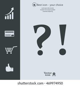 question and exclamation mark, vector illustration.
