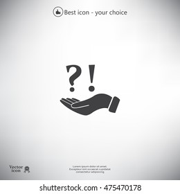 question and exclamation mark, vector illustration.