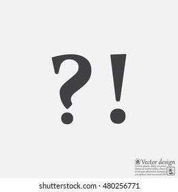 question and exclamation mark, vector illustration.