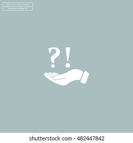question and exclamation mark, vector illustration.