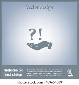 question and exclamation mark, vector illustration.