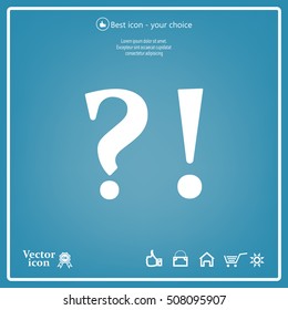 question and exclamation mark, vector illustration.