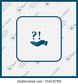 question and exclamation mark, vector illustration.
