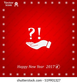 question and exclamation mark, vector illustration.
