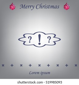 question and exclamation mark, vector illustration. Flat design style