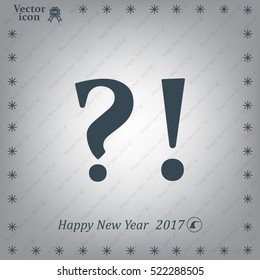 question and exclamation mark, vector illustration.