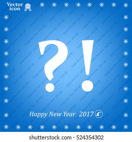 question and exclamation mark, vector illustration.