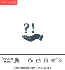 question and exclamation mark, vector illustration.