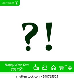 question and exclamation mark, vector illustration.