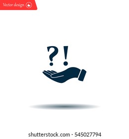 question and exclamation mark, vector illustration.
