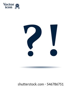 question and exclamation mark, vector illustration.
