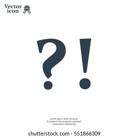 question and exclamation mark, vector illustration.
