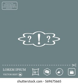 question and exclamation mark, vector illustration. Flat design style