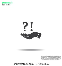 question and exclamation mark, vector illustration.