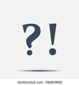 question and exclamation mark, vector illustration.