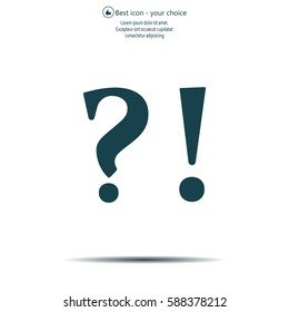 question and exclamation mark, vector illustration.