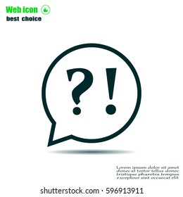 question and exclamation mark, vector illustration.
