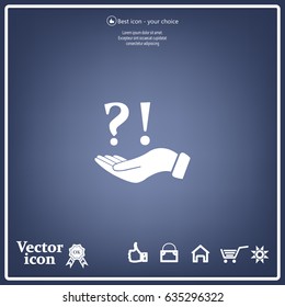 question and exclamation mark, vector illustration.