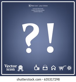 question and exclamation mark, vector illustration.