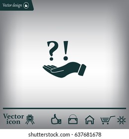 question and exclamation mark, vector illustration.