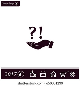 question and exclamation mark, vector illustration.
