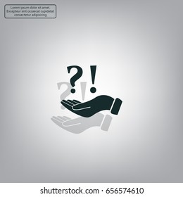 question and exclamation mark, vector illustration.